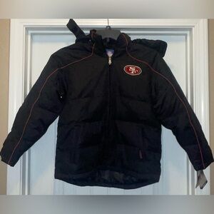 NWT Vintage San Francisco 49ers REEBOK NFL Down Jacket Kids Youth M 8/10